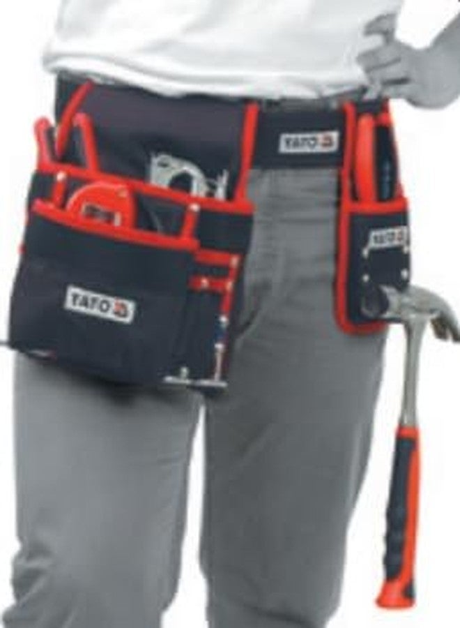 ياتو حقيبة أدوات/مسامير ياتو YT-7417 | حقيبة تجميع للنجارين وعمال تركيب الأسقف | حقيبة جلدية | حقيبة أدوات للفنيين | حقيبة أدوات بحزام | حقيبة أدوات مع حزام | مقاومة للتآكل | أدوات صناعية | حواف ومسامير معدنية، متعددة الألوان - Image 4